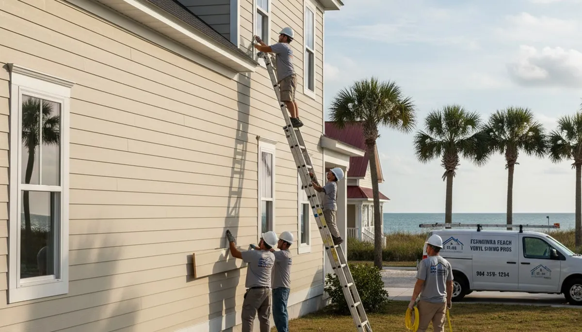 Vinyl siding installation by professional contractors in Jacksonville FL home exterior upgrade