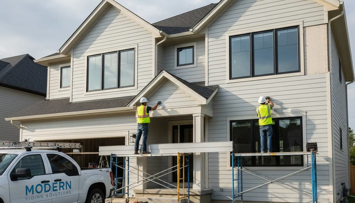 Vinyl siding installation on a Jacksonville FL home by professional exterior contractors